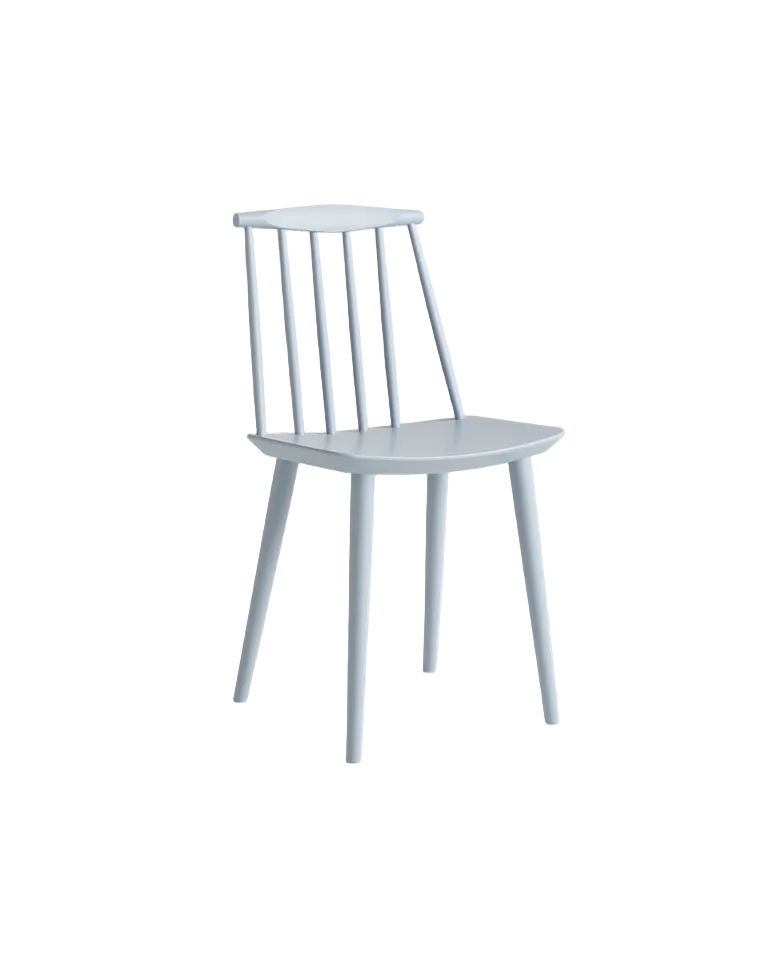 Sedia in legno J77 Hay Slate Blue
