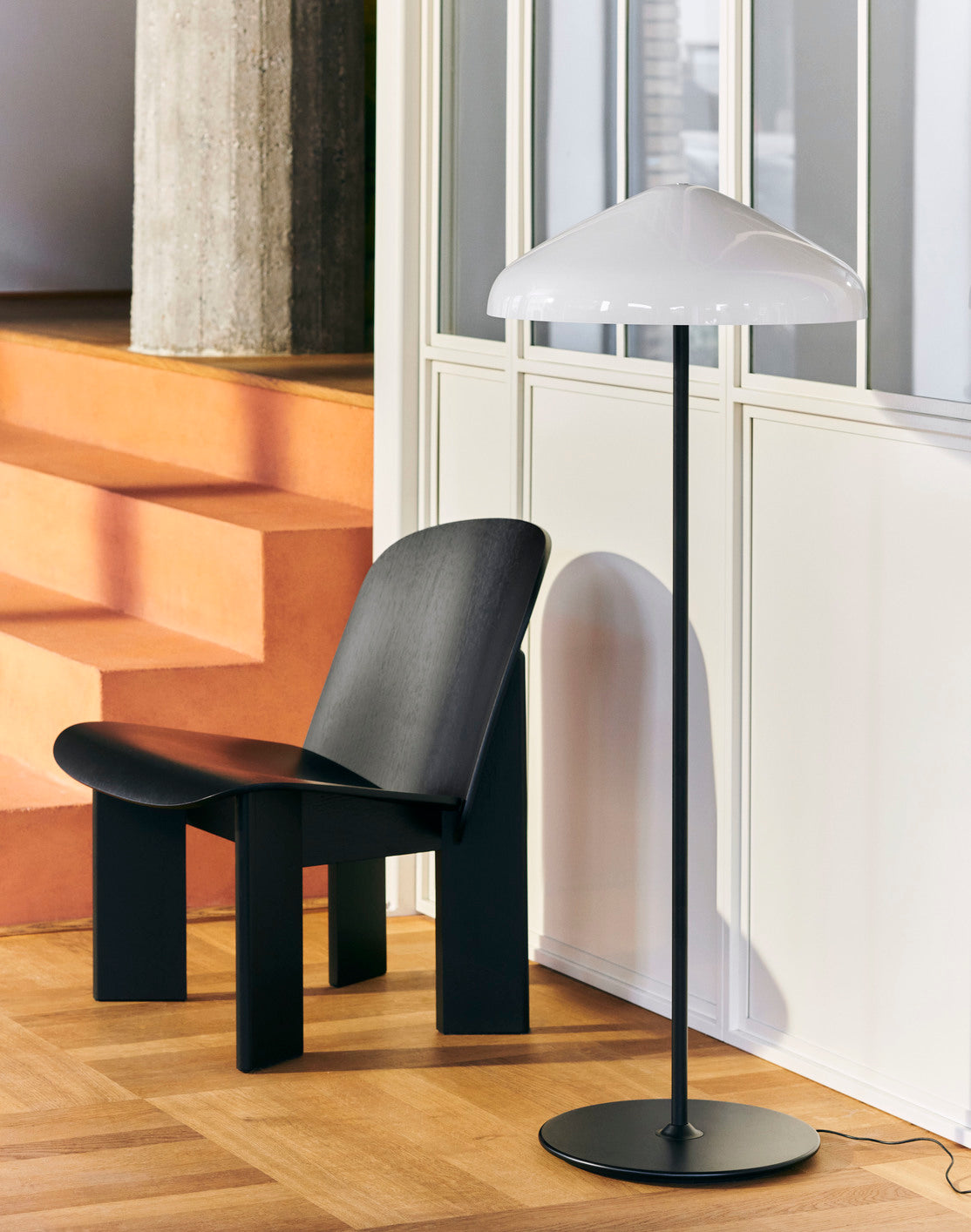 poltrona hay chisel in rovere nero