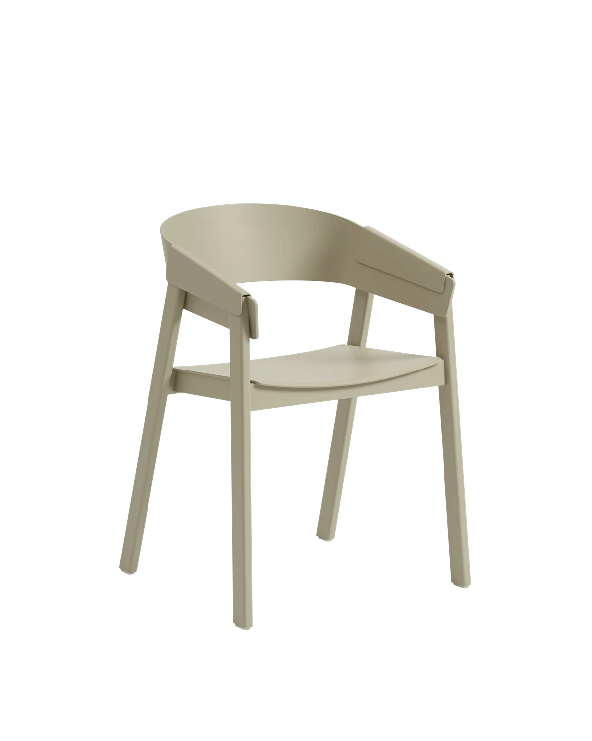 Sedia in legno Muuto Cover Armchair Beige