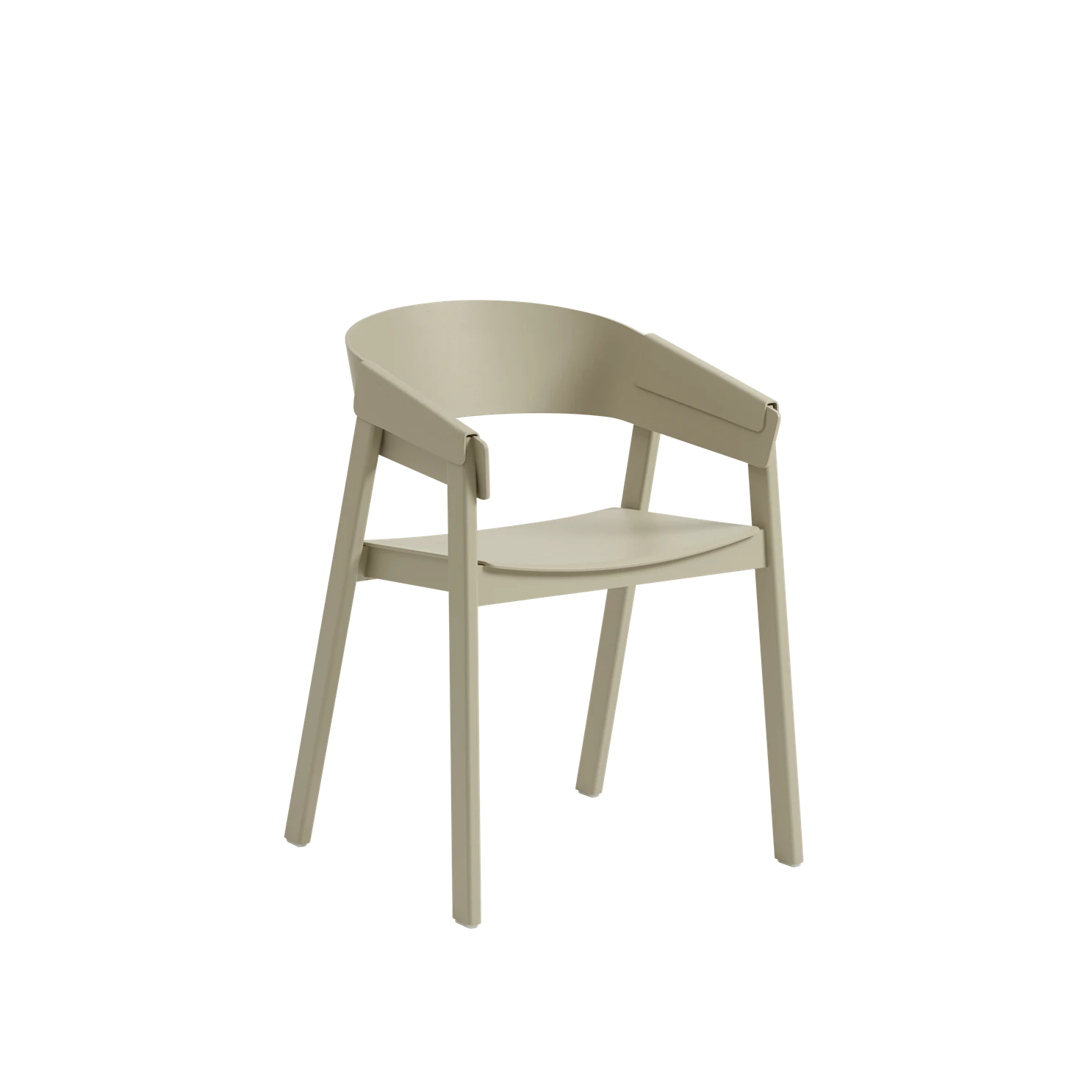 Sedia in legno Muuto Cover Armchair Beige