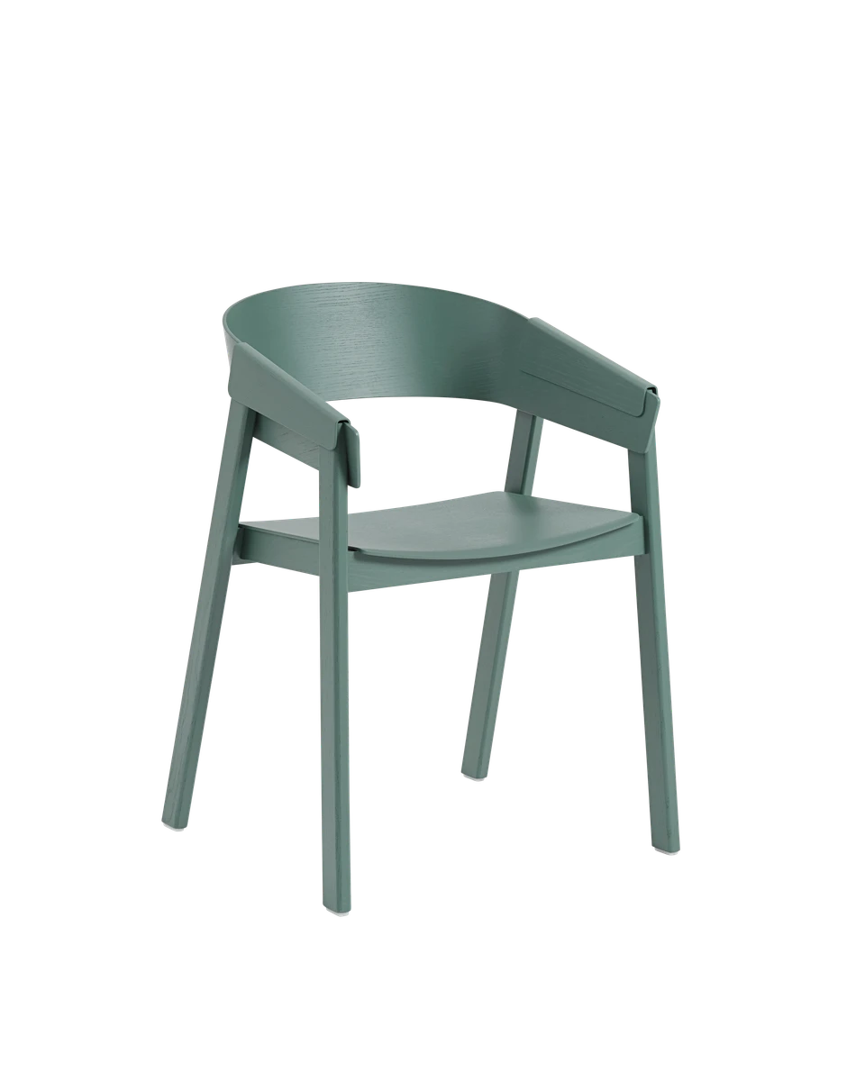 Sedia in legno Muuto Cover Armchair Green