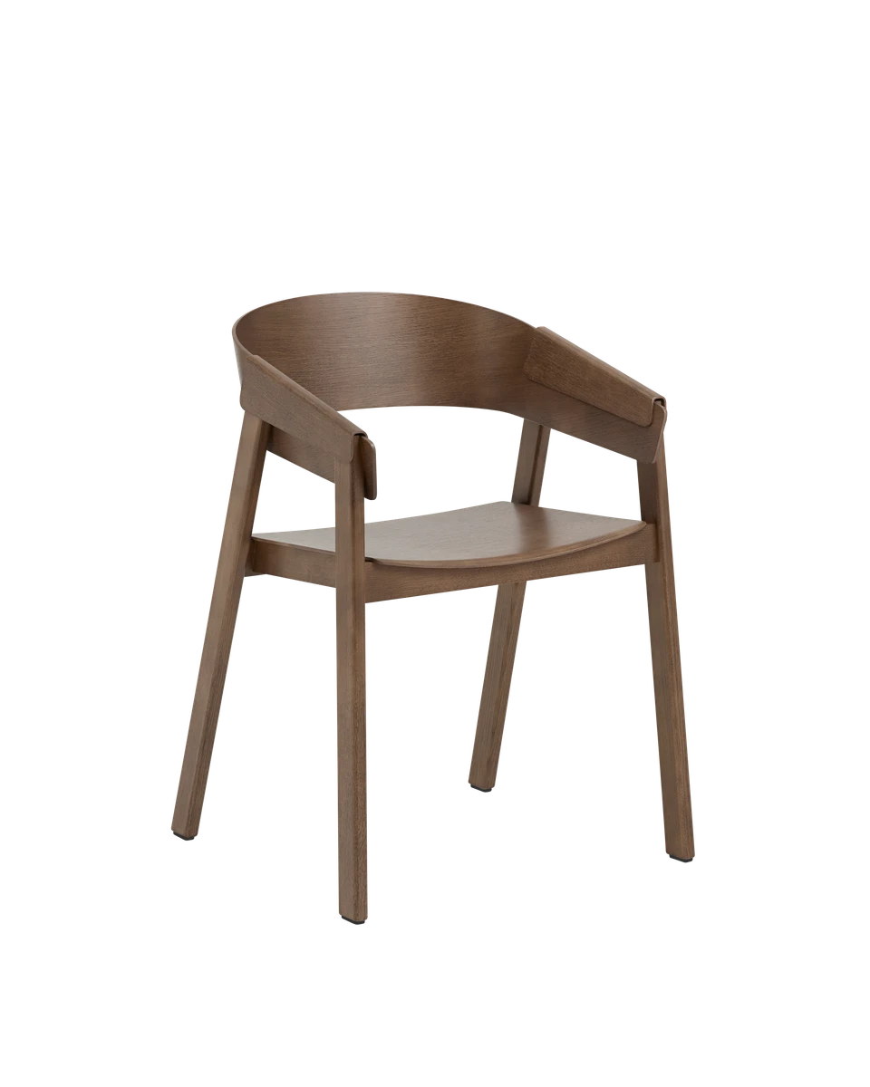 Sedia in legno Muuto Cover Armchair Stained Dark Oak