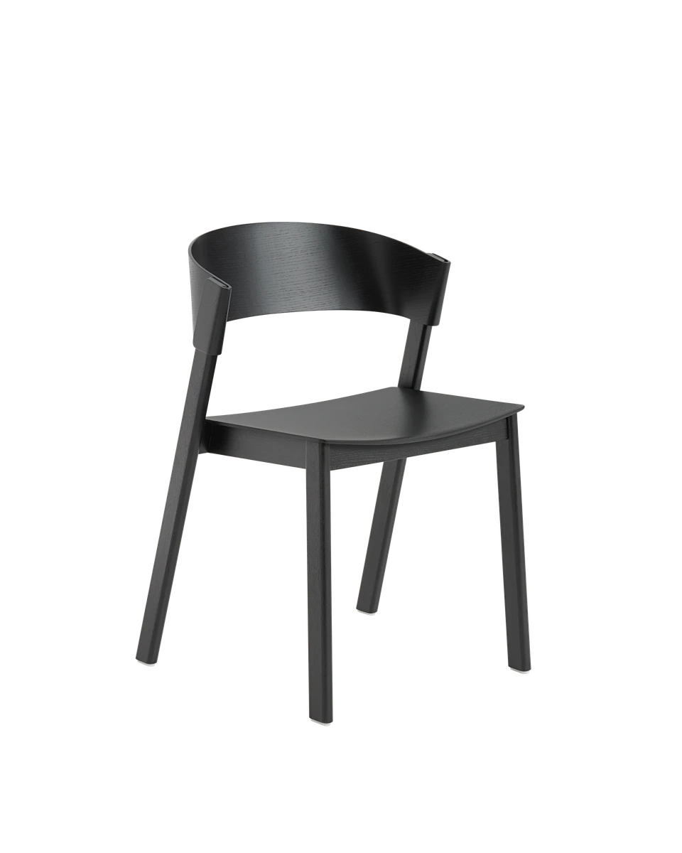 Sedia in legno Muuto Cover Side Chair Black