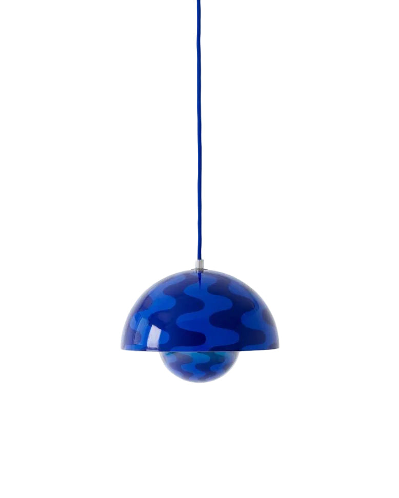 Lampada a sospensione &Tradition Flowerpot VP1 Pattern Blue