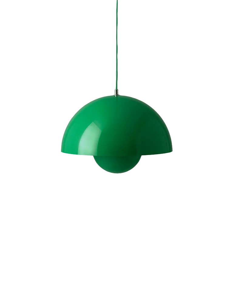 Lampada a sospensione Flowerpot VP7 &Tradition Signal Green