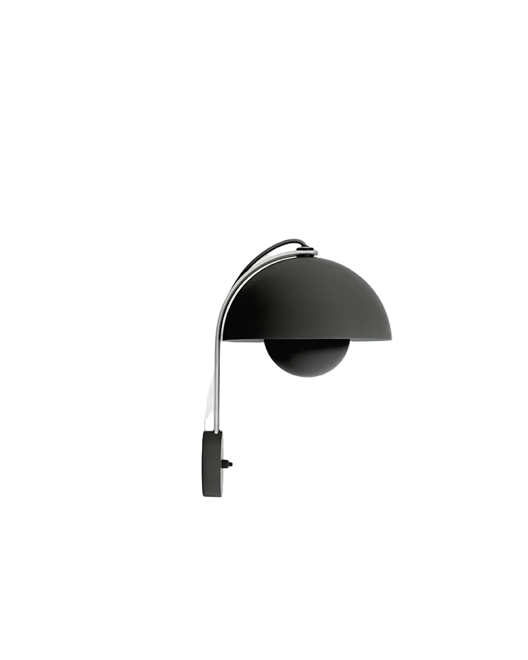 Lampada da muro &Tradition Flowerpot VP8 Matt Black