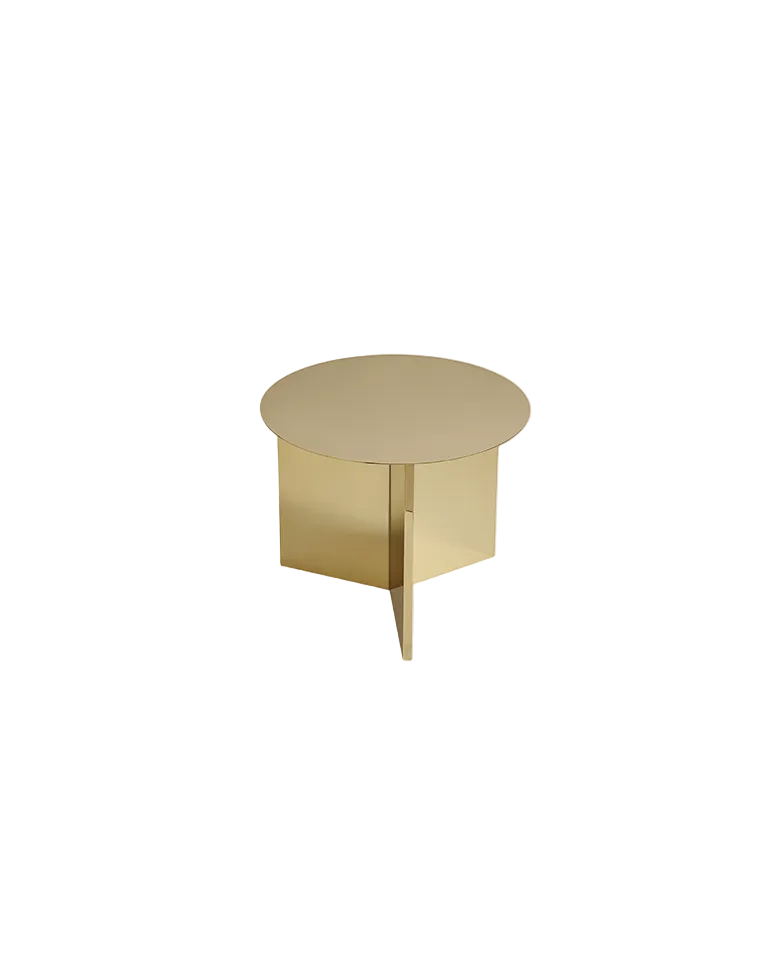 Tavolino Hay Round Slit Table Brass