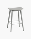 Fiber Counter Stool Wood Base - 65 cm