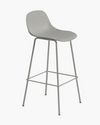 Fiber Bar Stool Tube Base - With Backrest - 75 cm