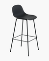 Fiber Bar Stool Tube Base - With Backrest - 75 cm