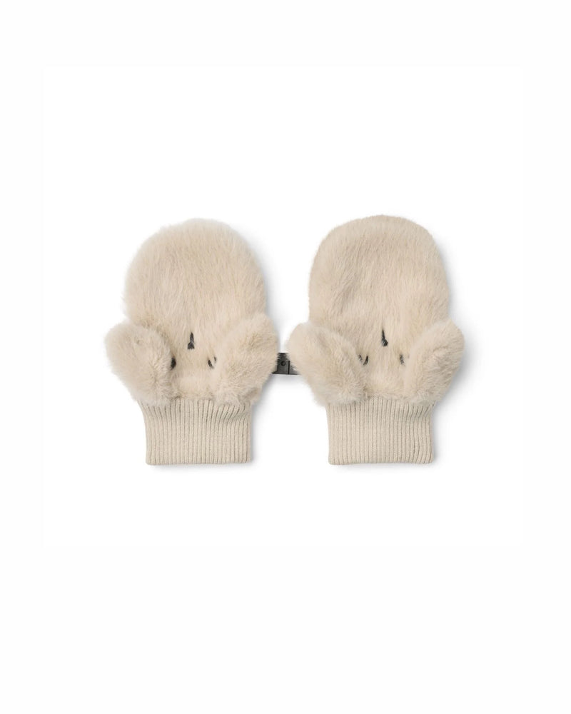 Lizzy Plush Rabbit Mittens - Mist