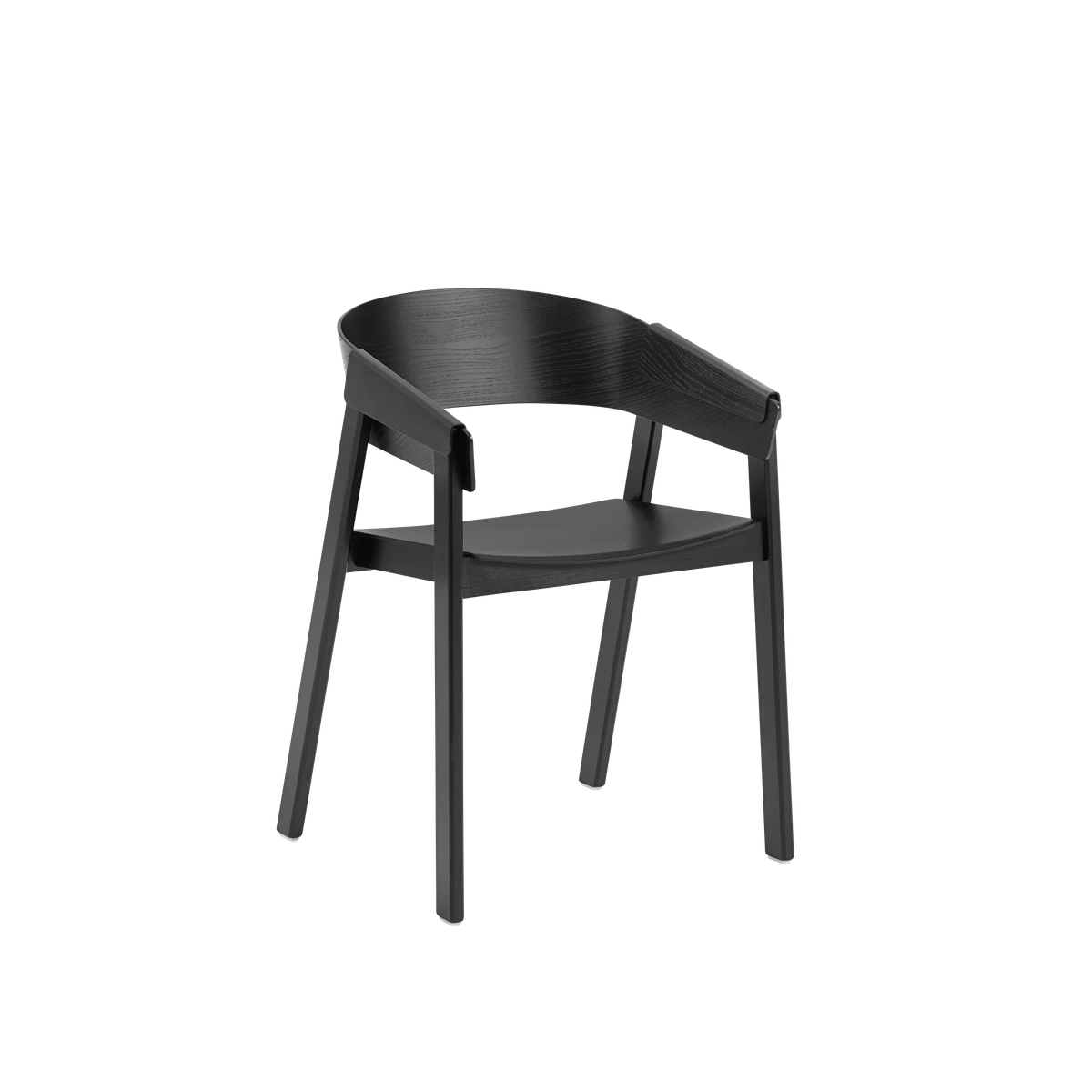 Sedia in legno Muuto Cover Armchair Black