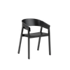 Sedia in legno Muuto Cover Armchair Black