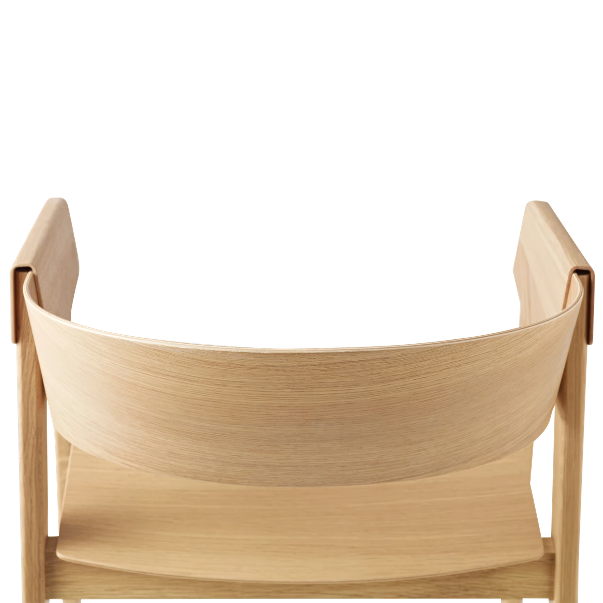 Sedia in legno Muuto Cover Armchair Oak dettagli della schiena