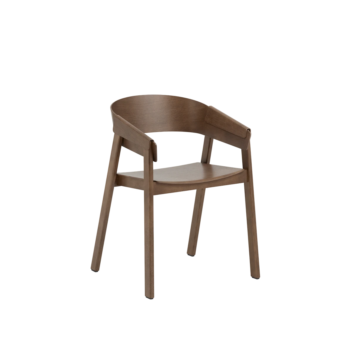 Sedia in legno Muuto Cover Armchair Stained Dark Oak