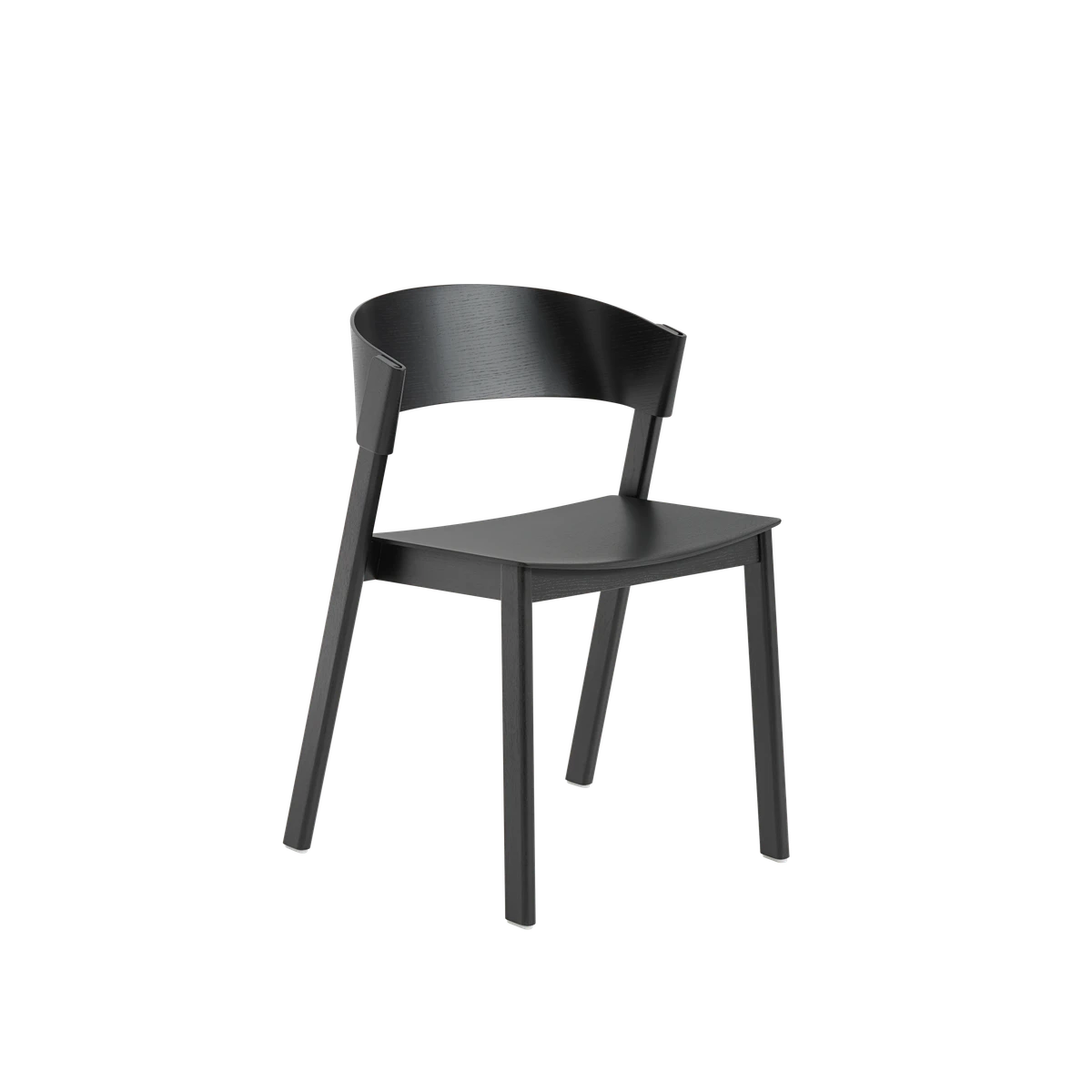 Sedia in legno Muuto Cover Side Chair Black