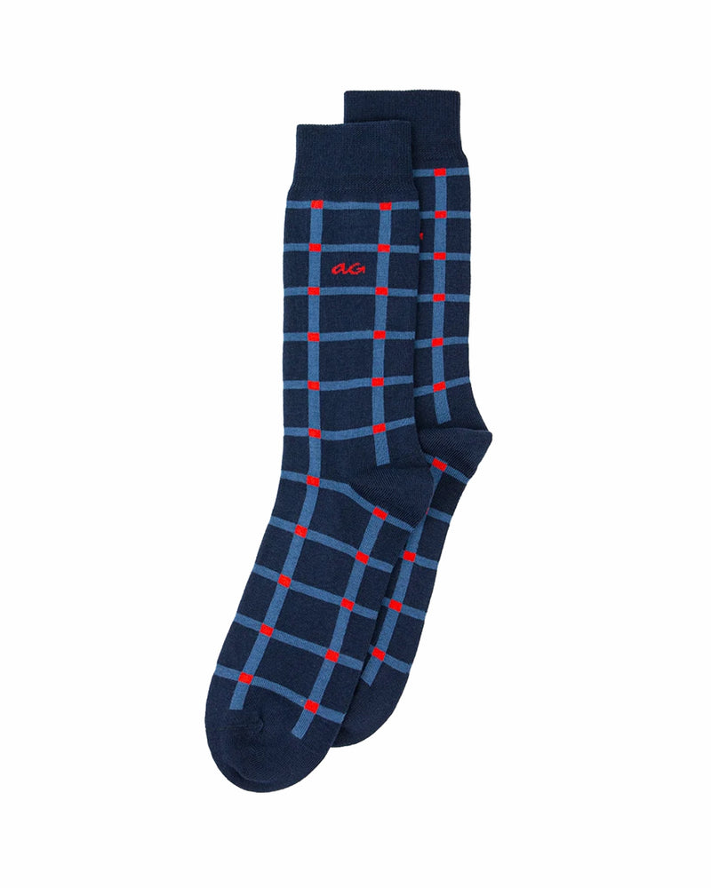 Calzini - 42-45 - Plaid Navy