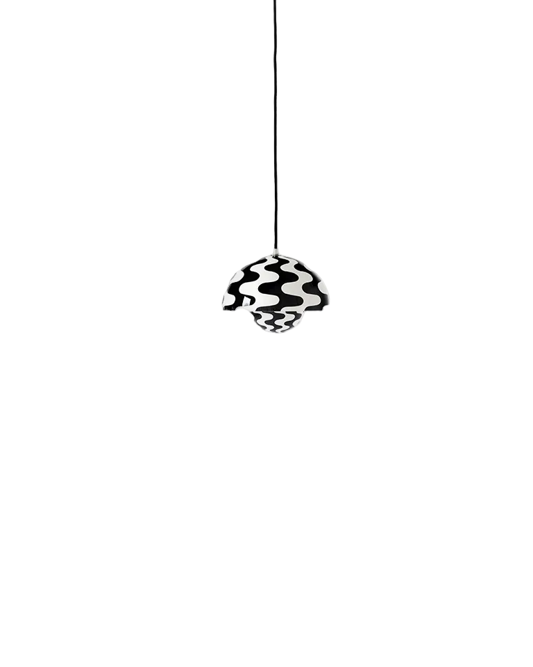 Lampada a sospensione &Tradition Flowerpot VP1 Pattern black white