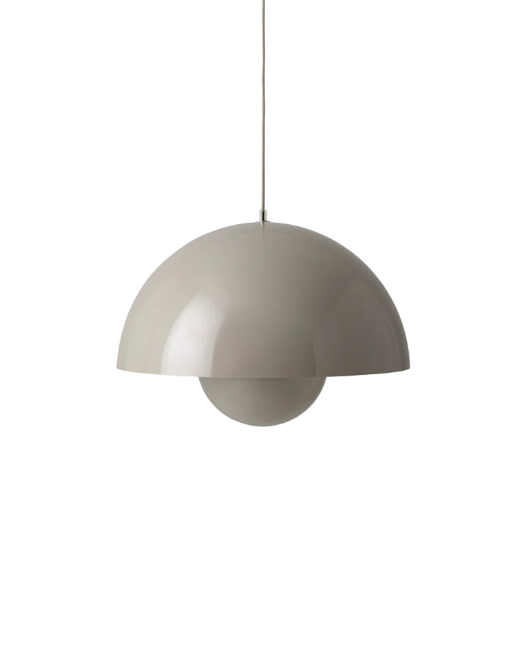 Lampada a sospensione Flowerpot VP2 &Tradition Grey Beige