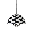 Lampada a sospensione Flowerpot VP2 &Tradition Pattern Black White