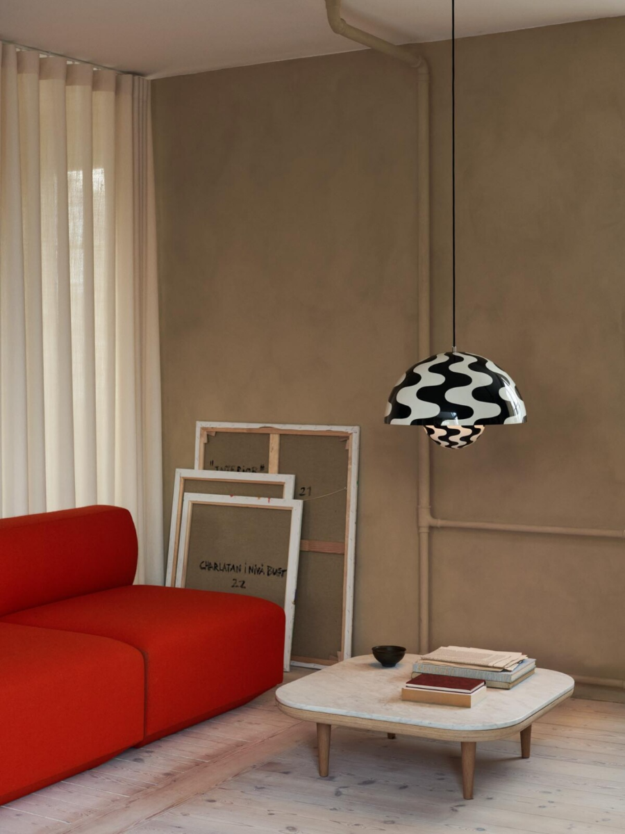 Lampada a sospensione Flowerpot VP2 &Tradition Pattern Black white