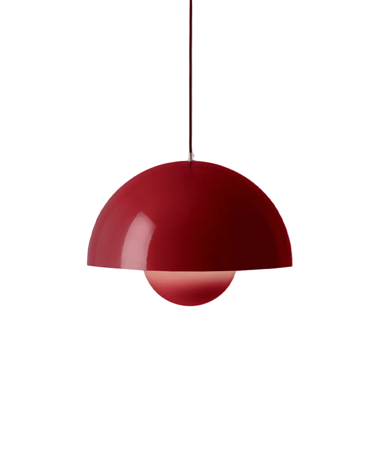 Lampada a sospensione Flowerpot VP2 &Tradition Vermilion Red