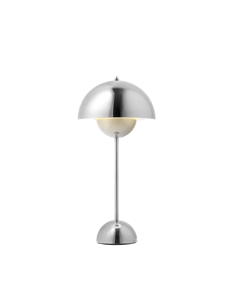 Lampada da tavolo VP3 Flowerpot Polished Steel