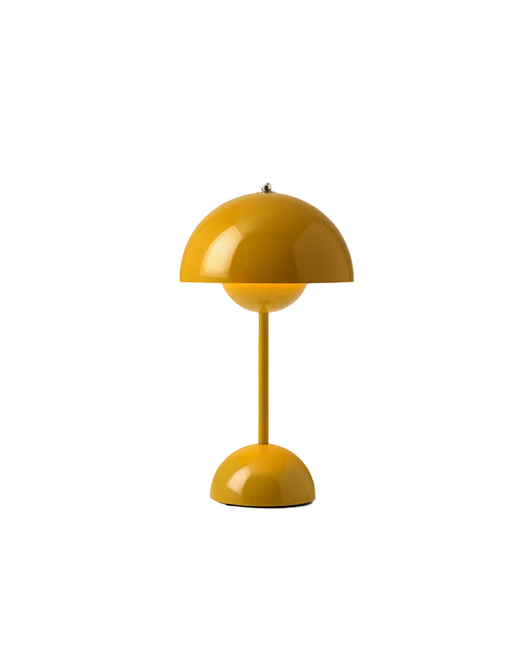 lampada portatile flowerpot in colorazione mostarda