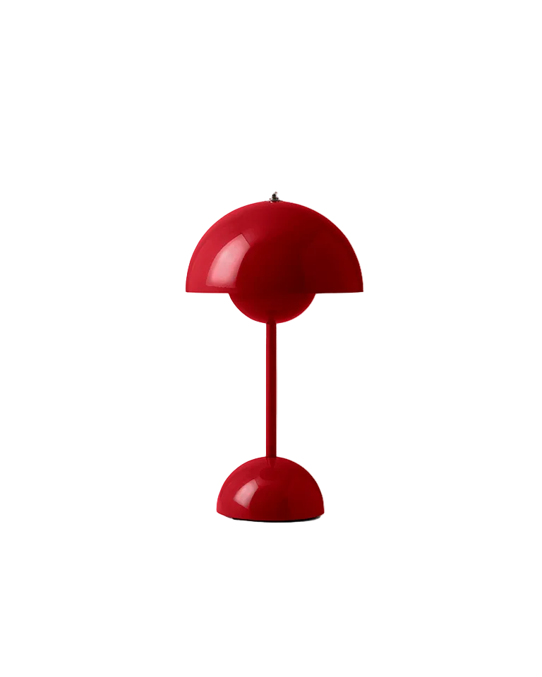 lampada portatile flowerpot in colore vermilion red