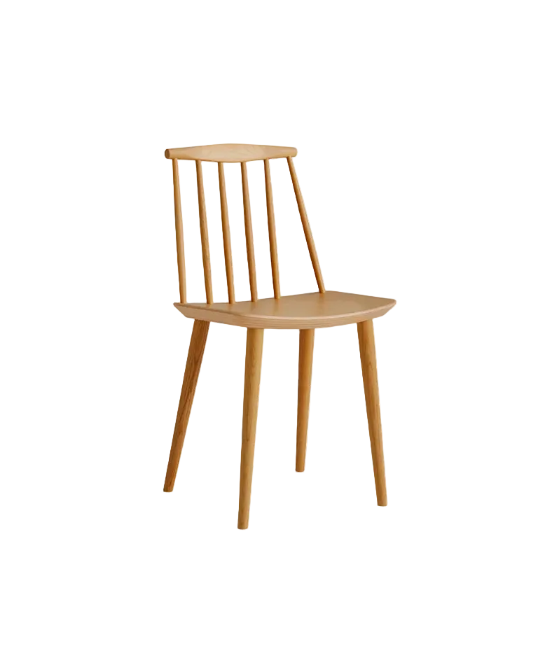 sedia da pranzo in legno j77 di hay con finitura in rovere oliato