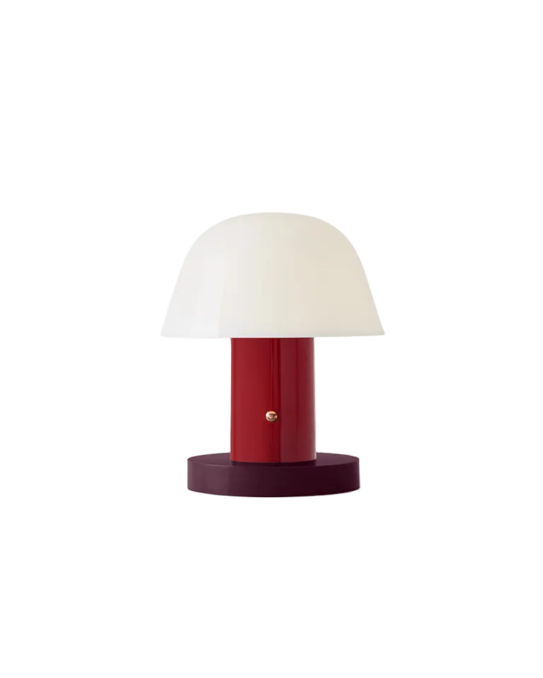 lampada portatile setago in plastica in colorazione maroon grape