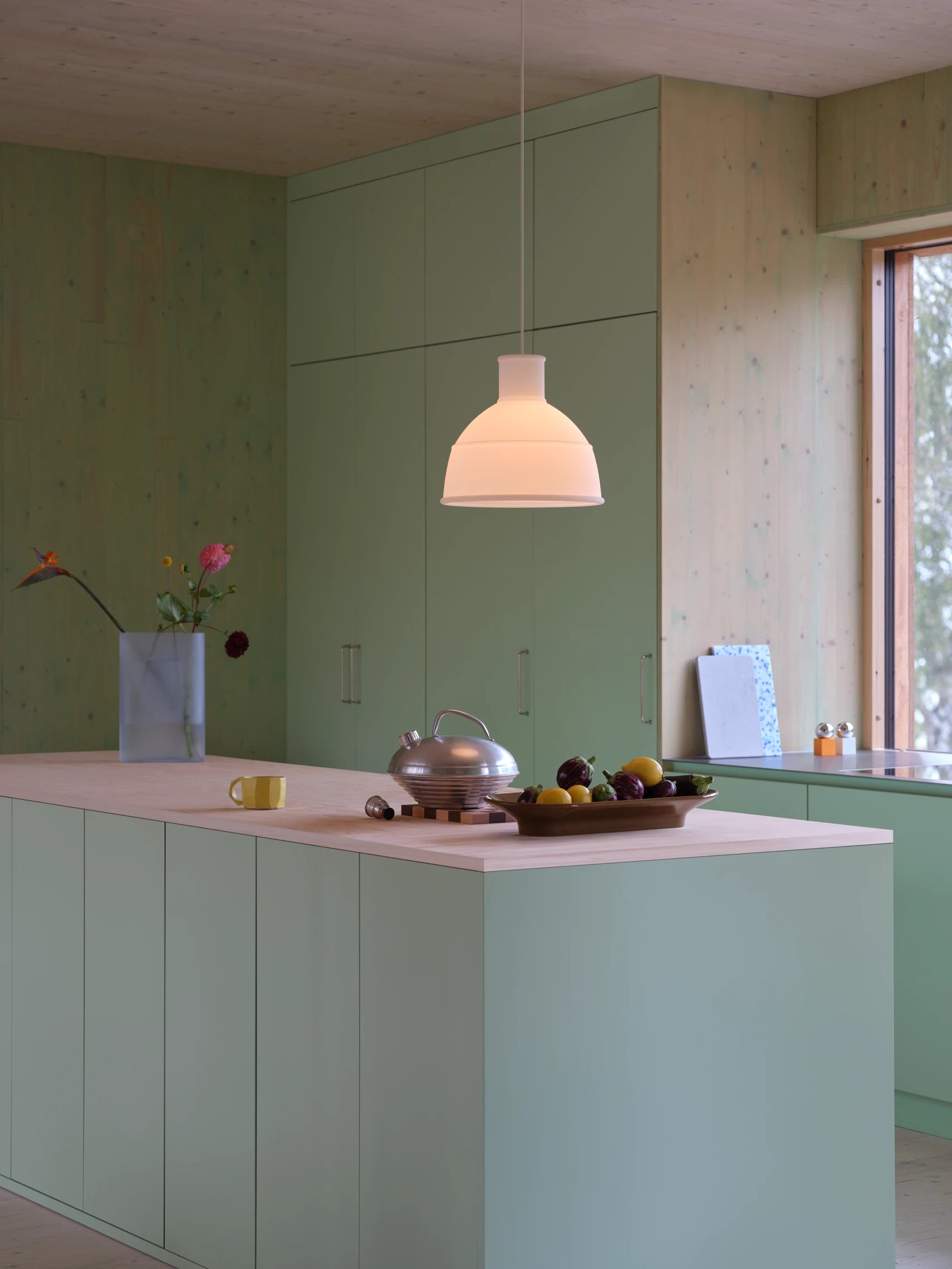 Lampada a sospensione in silicone Unfold Muuto White