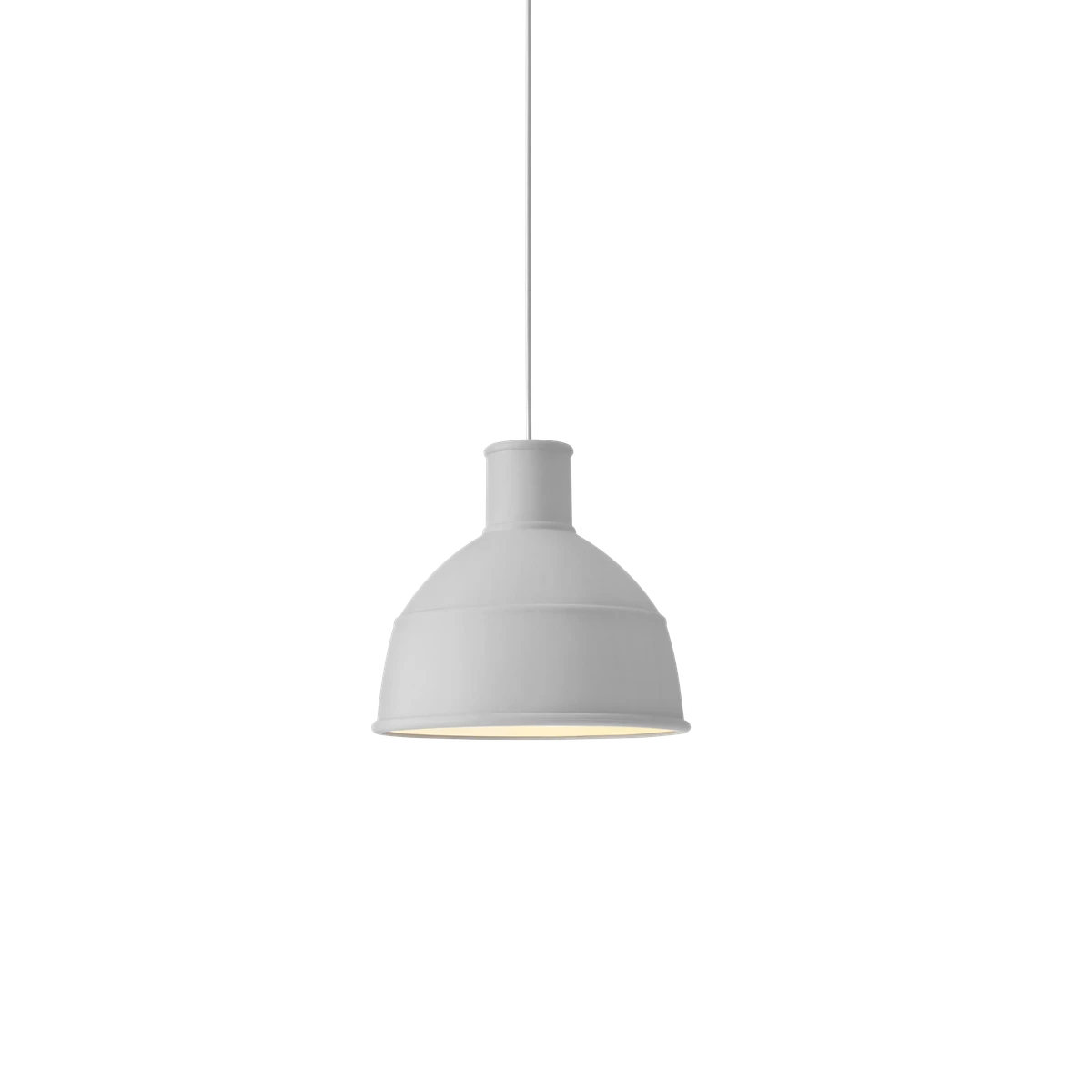 Lampada a sospensione in silicone Unfold Muuto Light Grey