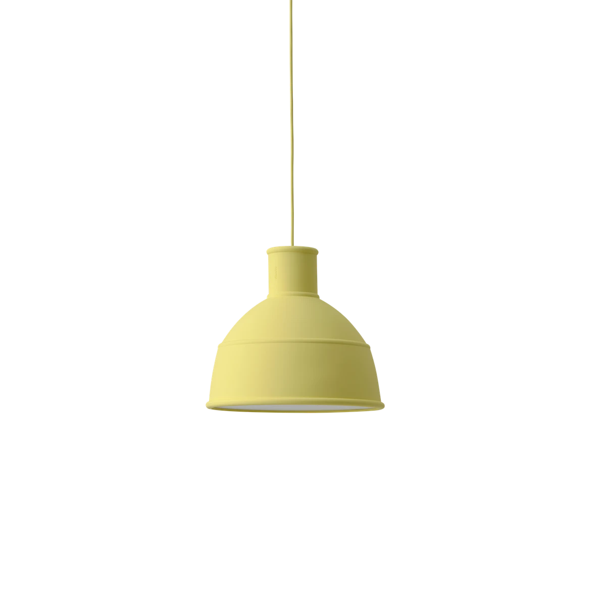Lampada a sospensione in silicone Unfold Muuto Light Yellow