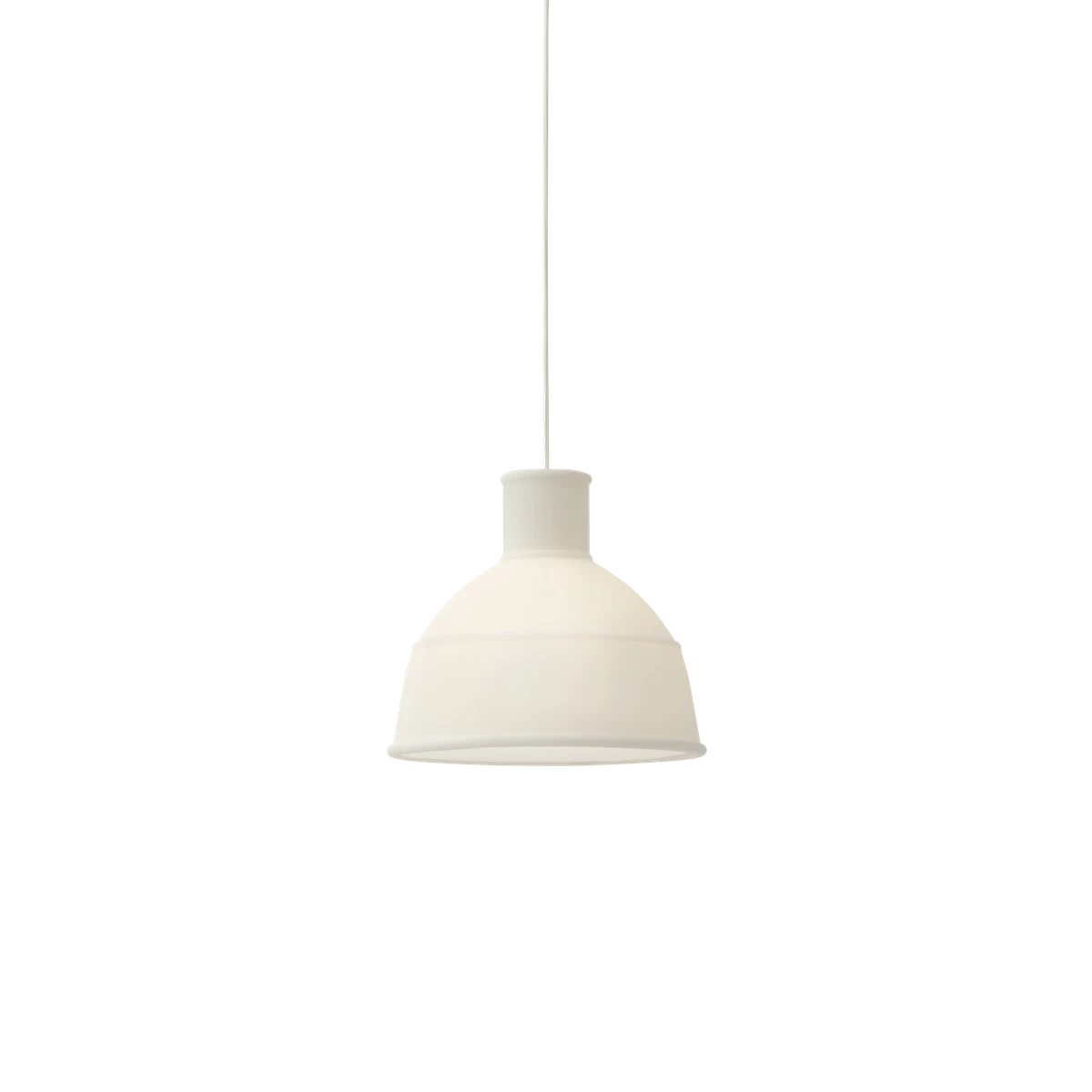 Lampada a sospensione in silicone Unfold Muuto Translucent White