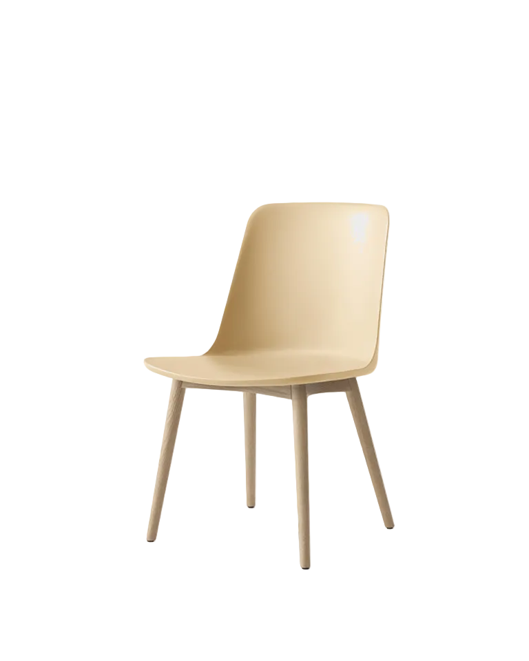 Sedia da pranzo con gambe in rovere Rely &Tradition Beige Sand