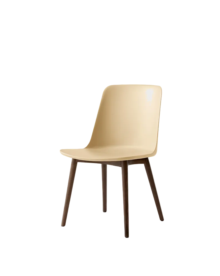 Sedia da pranzo con gambe in noce Rely &Tradition Beige Sand