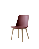 Sedia da pranzo con gambe in rovere Rely &Tradition Red Brown