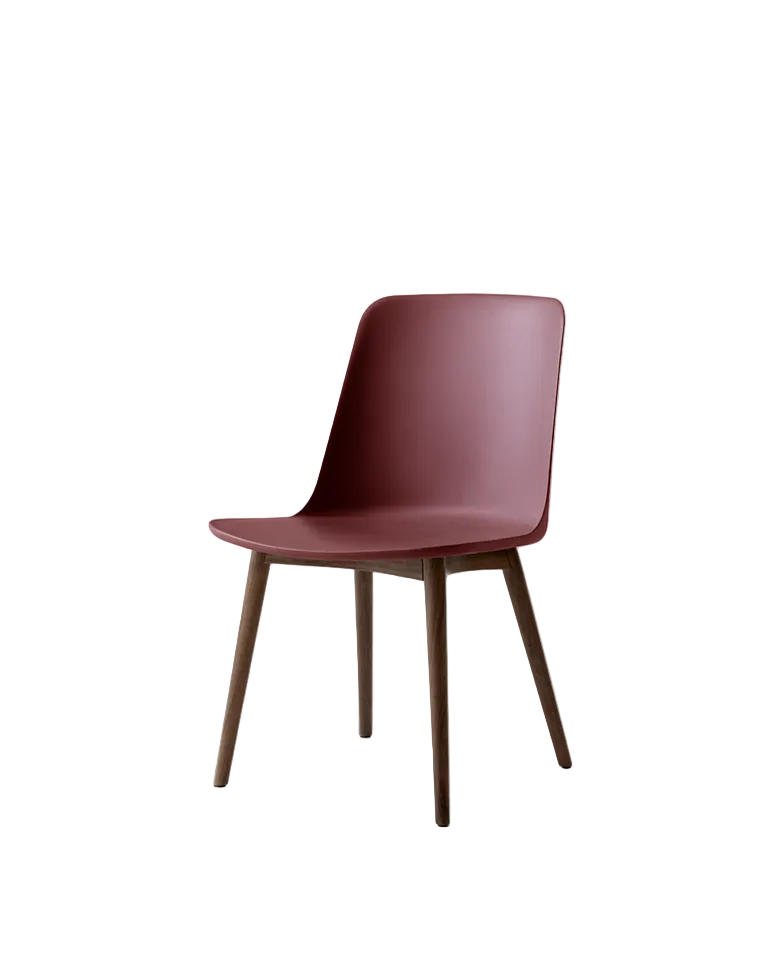Sedia da pranzo con gambe in noce Rely &Tradition Red Brown