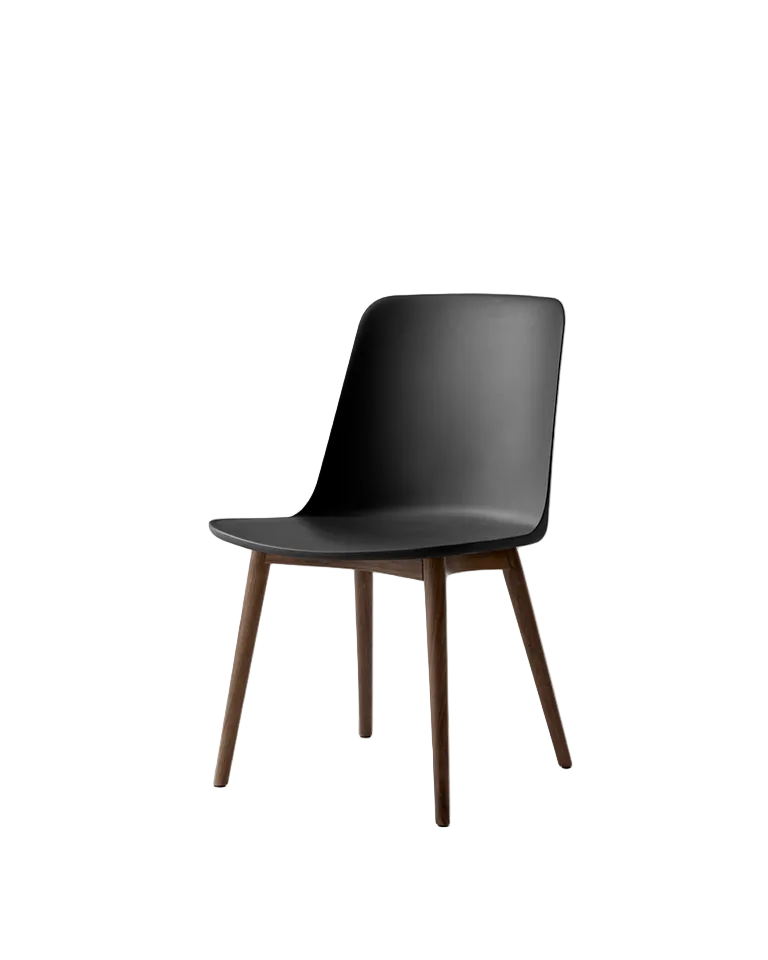 Sedia da pranzo con gambe in noce Rely &Tradition Black