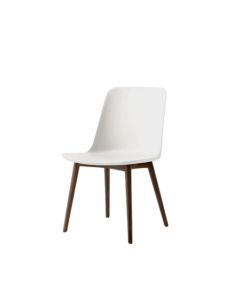 Sedia da pranzo con gambe in noce Rely &Tradition White