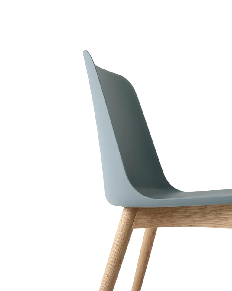 Sedia da pranzo con gambe in rovere Rely &Tradition Light Blue