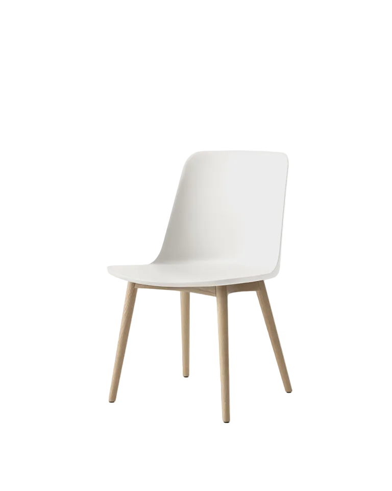 Sedia da pranzo con gambe in rovere Rely &Tradition White