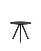 Tavolo Hay cph 20 con gambe in rovere e piano in rovere nero