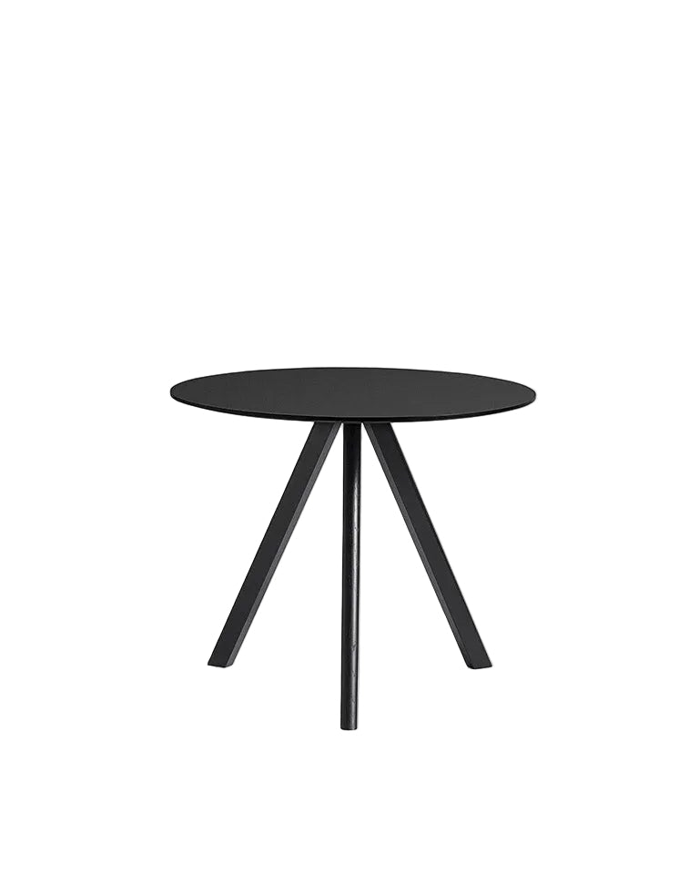 Tavolo Hay cph 20 con gambe in rovere e piano in rovere nero