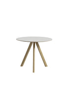 Tavolo Hay cph 20 con gambe in rovere e piano in laminato bianco