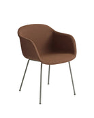 Sedia Muuto Fiber Armchair con gambe Tube in tessuto Remic 452
