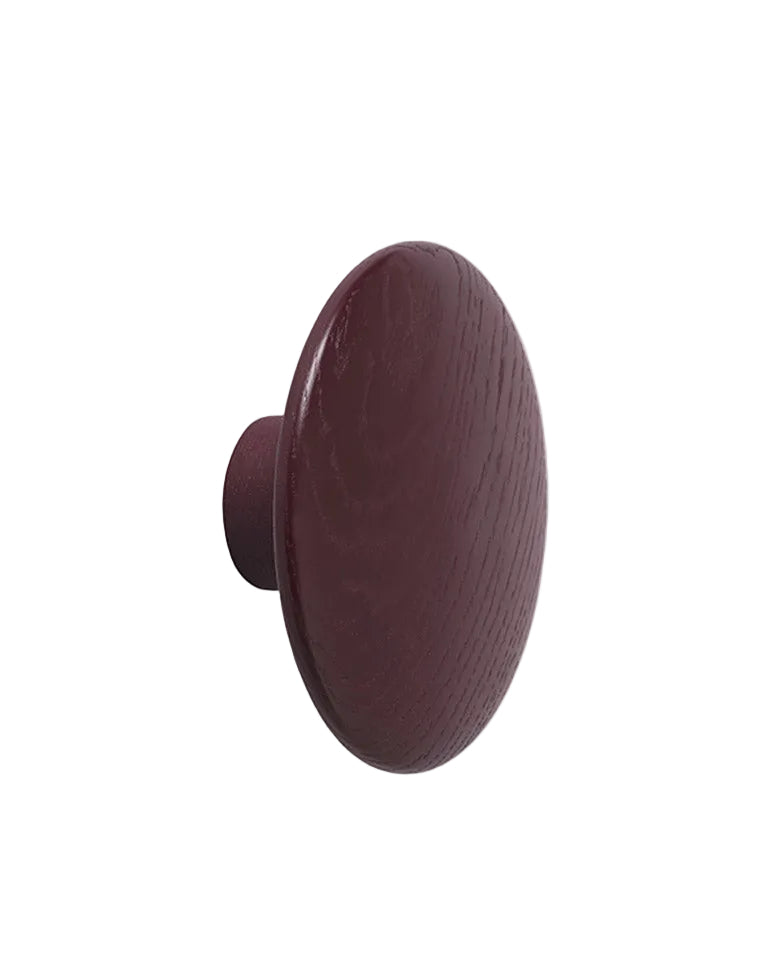 Appendiabiti Muuto The Dots Wood 13 cm Burgundy